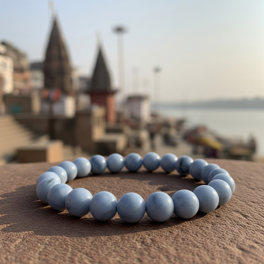 CelestialCalm Natural Angelite Bracelet